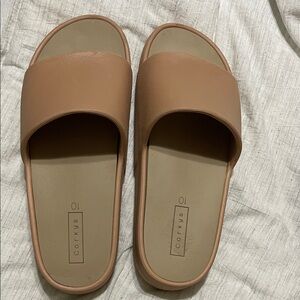 Corkys Brown Slide Sandals for Women